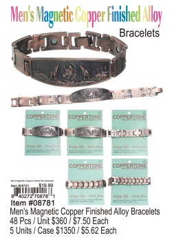 Men's Magnetic Copper Finished Alloy Bracelets
